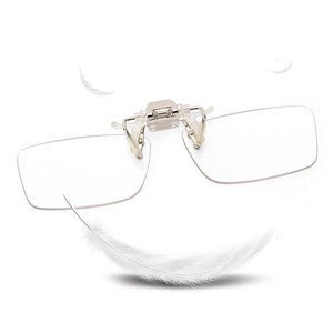 [GO!GRM] 跳ね上げ式 老眼鏡 クリップ式 ブルーライトカット 前掛け老眼鏡 軽量 コンパクト リーディンググラス メガネの上から ユニセッ