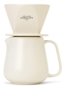 【セット】COFELITY コフィリティ コーヒーサーバー+ドリッパー セット (ホワイト) 1~4杯用 磁器 コーヒー おしゃれ