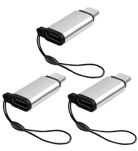 USB TYPE C TO PHONE 変換アダプタ 3個セット タイプC ライトニングコネクタ データ転送 USB-C IOS 変換コネクタ アルミニウム合金 ミニ