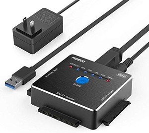 FIDECO IDE/SATA 変換アダプタ USB3.0 IDE/SATA両方対応 オフラインクローン可能 2.5/3.5インチHDD SSD 光学ドライブに対応 コンバーター
