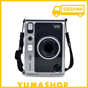 hiyqin チェキケース,fujifilm instax mini evoカメラケース カメラ保護バッグ instax mini evoケース ショルダーストラップ付き evo透明