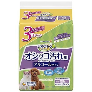 デオクリーン おしっこ汚れお掃除ウェットティッシュ 50枚入×3個