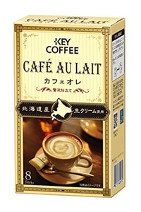 キーコーヒー カフェオレ 贅沢仕立て 8本入 ×6箱 インスタント(スティック) 【北海道産生クリーム使用】