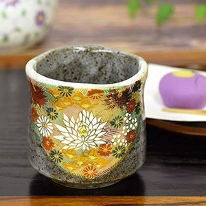 おしゃれ 九谷焼 湯呑み 金花詰 陶器 和食器 湯呑み茶碗 日本製