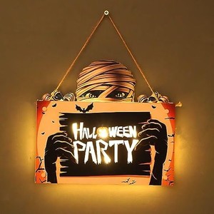 ハロウィン 飾り LED 吊り下げ式 ライト 装飾 壁 ドア 玄関飾り パーティー グッズ HALLOWEEN DECORATION