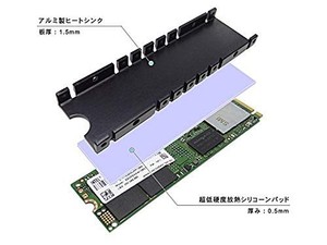 長尾製作所 M.2 SSD用ヒートシンク SS-M2S-HS01