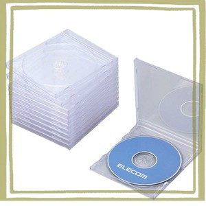 エレコム CD/DVDプラケース/1枚収納/10パック/クリア