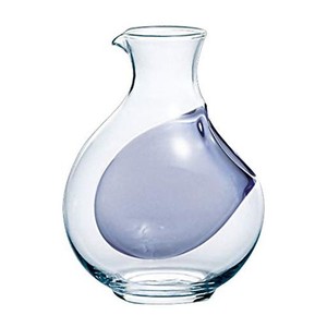 東洋佐々木ガラス 冷酒器 ブルー 10.6×10.6×13.7cm、口径:4.6cm