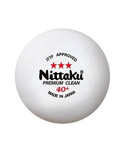 ニッタク（NITTAKU） 卓球 ボール 3スター プレミアム クリーン 3個入 抗ウイルス・抗菌 国際卓球連盟公認球 日本製 NB1700