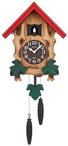 鳩時計 掛け時計 カッコーメルビルR 本格的ふいご式 リズム時計 4MJ775RH06