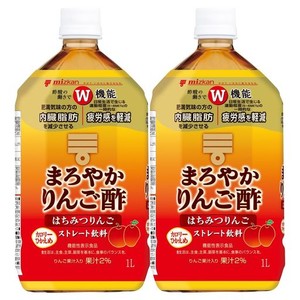 ミツカン まろやかりんご酢 はちみつりんご ストレート 1000ML ×2本 機能性表示食品