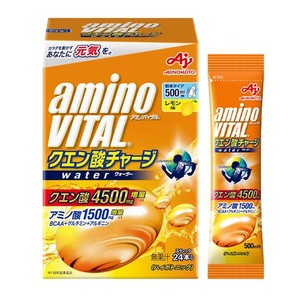 味の素 アミノバイタル クエン酸チャージウォーター レモン味 24本入箱 クエン酸 4500MG アミノ酸 1500MG BCAA スポーツドリンク 粉末 水