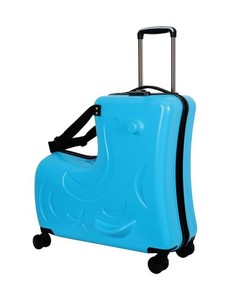 [HOMRAKU] 子供用スーツケース乗れる キッズキャリーケース トランク ダイヤルロック式 ダブルキャスターで静音 安心素材 子供の遊び心に