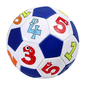 サッカーボール 子ども用 2号 幼児練習用 軽量 ソフト かわいい ゲーム用 キッズサッカーボール 練習球 空気入れ付き 耐久 耐摩耗 数字 