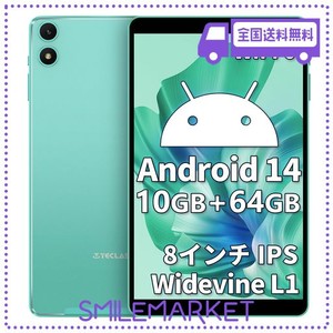 ANDROID 14 タブレット 8インチ新登場,TECLAST P85T アンドロイド タブレット 8インチ WI-FIモデル、10GB+64GB+1TB TF拡張、WIDEVINE L1