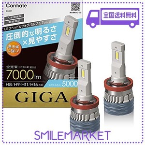 カーメイト GIGA 車用 LEDヘッドライト S7シリーズ 5000K 【 車検対応 / 】 自然な白色光 H8 H9 H11 H16 BW557