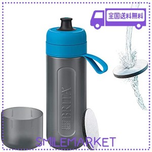 ブリタ 水筒 携帯用 浄水ボトル 600ML アクティブ ブルー マイクロディスクフィルター 1個付【日本正規品】