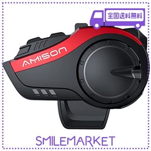 amison バイクインカム 最大10人同時通話 最大通話距離2000m bluetooth 5.0 無線機バイクいんかむ 連続28h時間通話 ip67防水 ヘルメット