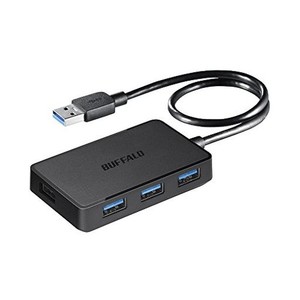 BUFFALO PS4対応 USB3.0 バスパワー 4ポートハブ ブラック 設計 マグネット付き BSH4U305U3BK 【WINDOWS/MAC/PS3対応】