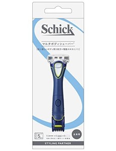 シック schick マルチ ボディ シェーバー (刃付き + 替刃1コ) トリマー スキンガード付き 5枚刃