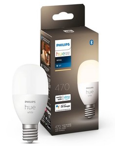 PHILIPS HUE スマート電球 E17 40W ホワイト 1個 - フィリップスヒュー LEDライト スマートライト アレクサ対応 照明 470LM 電球色 調光 