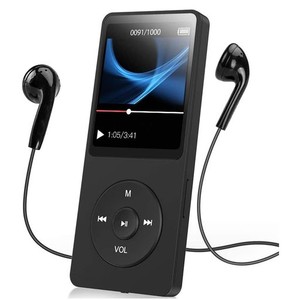 BLUETOOTH 5.0付きMP3 MP4プレーヤー、1.77インチLCDデジタルHIFIロスレス音楽プレーヤー、FMラジオ、レコーダー、電子ブック、HDスピー