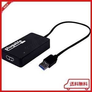 PLUGABLE USBディスプレイアダプタ USB3.0 HDMI 変換アダプタ 4K@30HZ 2K 1080P 対応 USBグラフィック変換 DISPLAYLINK チップ…