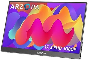 モバイルモニター 17.3インチ モニター ARZOPA モバイルディスプレイ スイッチ用モニター ゲームモニター 疲れ目軽減/青色光源を低減 HDR