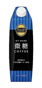 タリーズコーヒー 微糖 キャップ付き 紙パック 1L×6本 MY HOME (マイホーム)