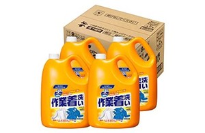 【大容量】 【ケース販売】 花王 液体ビック 作業着洗い 4.5KG 梱販売用 業務用 洗濯 爽やかなハーブ(ユーカリエキス)系の香り 花王プロ