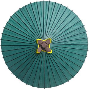 山本竹細工屋 （YAMAMOTOTAKIZAYIKUYA)和傘 無地 実用蛇の目傘 雨傘 防水加工 二段式 深緑色