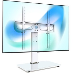 FITUEYES テレビスタンド 27〜55インチ対応 壁寄せテレビスタンド テレビ台 卓上用 高さ調節可能 首振りタイプ ホワイト TT104202GW