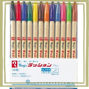 寺西化学 マジック 水性ペン ラッションペン NO.300 12色 M300C-12