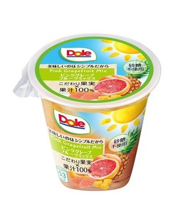 DOLE(ドール) フルーツカップ ピンクグレープフルーツミックス(パイン ピンクグレープフルーツ 黄桃 もも) 198G ×6個
