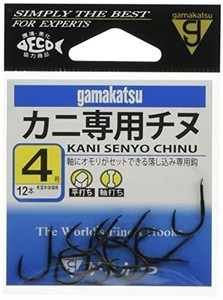 がまかつ(GAMAKATSU) カニ専用チヌ フック (黒) 4号 釣り針