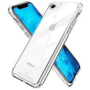 IPHONE SE ケース 第2世代 IPHONE7 ケース/IPHONE8 ケース 全面保護 耐衝撃 強化ガラスクリア 薄型 ストラップホール付き TPUバンパー 米