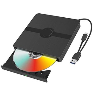 DVDドライブ 外付け USB3.0 TYPE C CD/DVDドライブ CD/DVD 録画込み対応 プレイヤー CDポータブルドライブ WINDOWS/MAC対応 携帯型外付CD