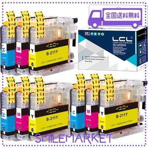 LCL BROTHER用 LC211 LC211C LC211M LC211Y (3*3色セット 3C/3M/3Y) 互換インクカートリッジ 残量表示付き 