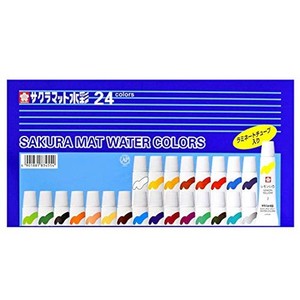 サクラクレパス 絵の具 マット水彩 ラミネートチューブ 24色セット EMW24