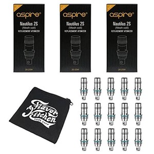 ASPIRE NAUTILUS 2S シリーズコイル ５個入り×３箱 ノーチラス 2S＋FLAVORKITCHENオリジナルミニポーチセット／VAPE (0.7Ω)