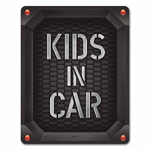 車グリルエンブレム風【KIDS IN CAR】車マグネットステッカー キッズインカー