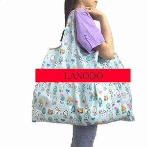 LANODO エコバッグ 買い物袋 収納 簡単 折りたたみ 大容量 （CS） (WD-001)