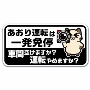 あおり運転は一発免停 煽り運転防止ステッカー SignStore安心の日本国内製造 防水 (一発免停)