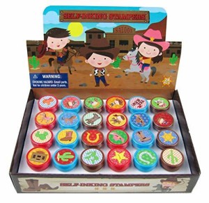 24 Pcs Western Cowboy Cowgirl Stampers for Kids