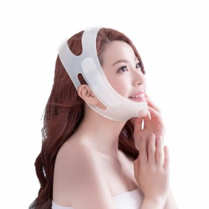 ANX シリコン素材 小顔ベルト faceZERO 2個セット 伸縮性UP リフトアップ マスク 男女兼用 (ホワイト)