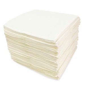 洗い替え便利な ボリュームタイプ 綿100% ふわふわ 無撚糸 タオル ハンカチ アイボリー 50枚組 業務用 （20×20cm）