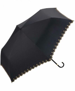 Wpc. 日傘 遮光星柄スカラップ レディース 晴雨兼用 遮光 UVカット 100% スター 刺繍 上品 なみなみカット 飽きのこないシンプルなデザイ