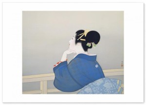 ポスター 上村松園 『待月(日本画)』 A3サイズ【日本製】 [インテリア 壁紙用] 絵画 アート 壁紙ポスター