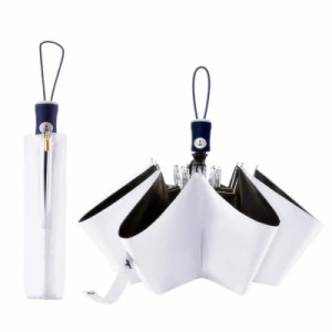 FDJASGY UV日傘 コンパクト折りたたみトラベル傘 自動開閉 防風 防雨 紫外線99.9% 紫外線保護パラソル ブラック紫外線防止コーティング 