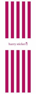 HARRY STICKER ウォールステッカー 貼ってはがせる 転写式 ストライプ模様 (stripe) ピンク L 約45×100cm